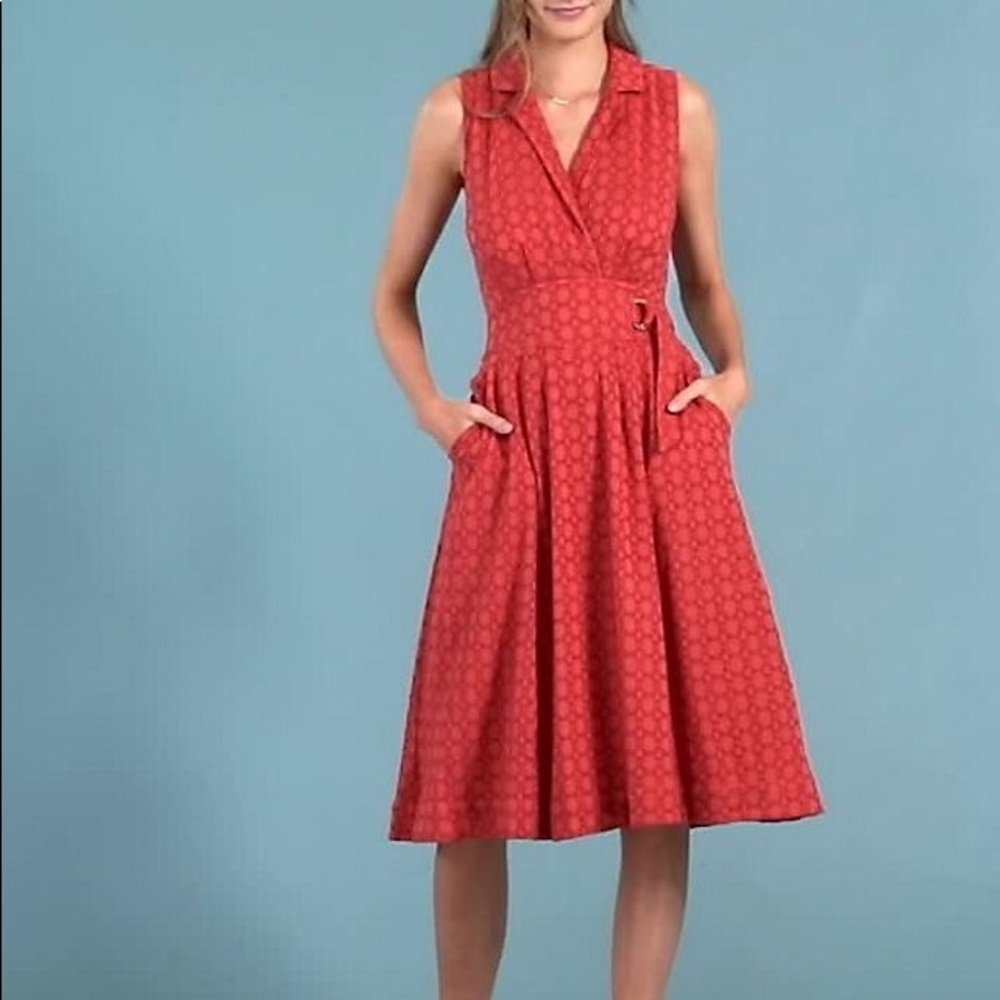 Anthropologie Elm Collared Eyelet Lace Dress NWOT 10
